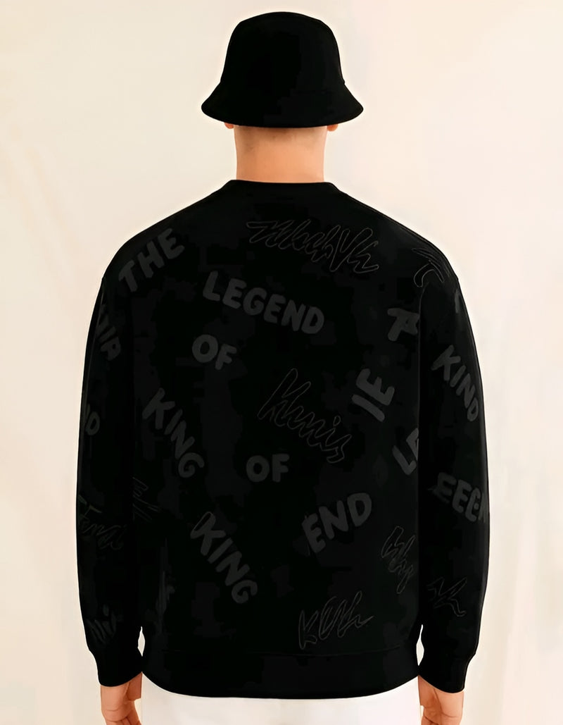 Jump Cuts AOP Black Fleece Jacket - Printed Streetwear