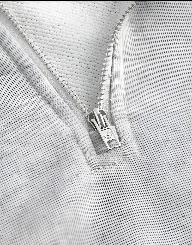 Grey Half-Zip Fleece Sweatshirt Unisex | High Neck Pullover | Oversized