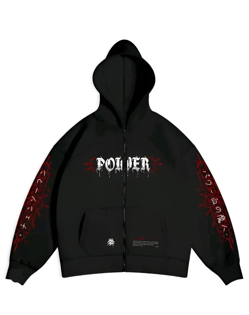 "Graphic Print Hoodie - Soft Fleece"