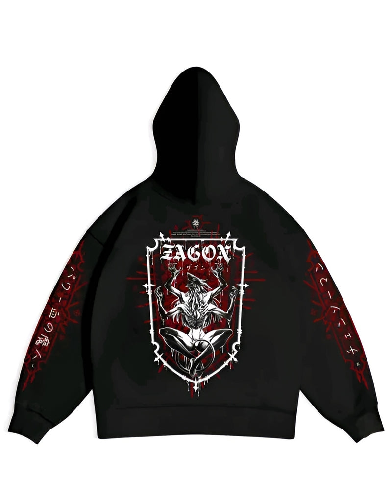 "Graphic Print Hoodie - Soft Fleece"