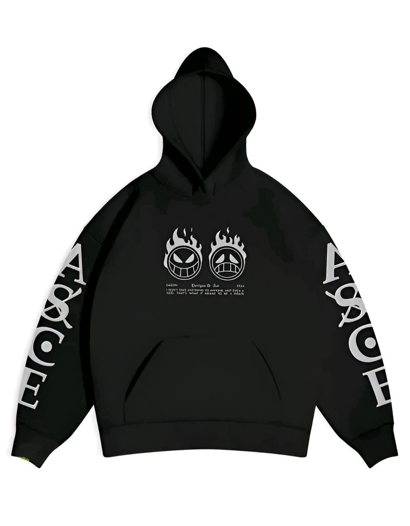 Graphic Fleece Hoodie - Printed Design