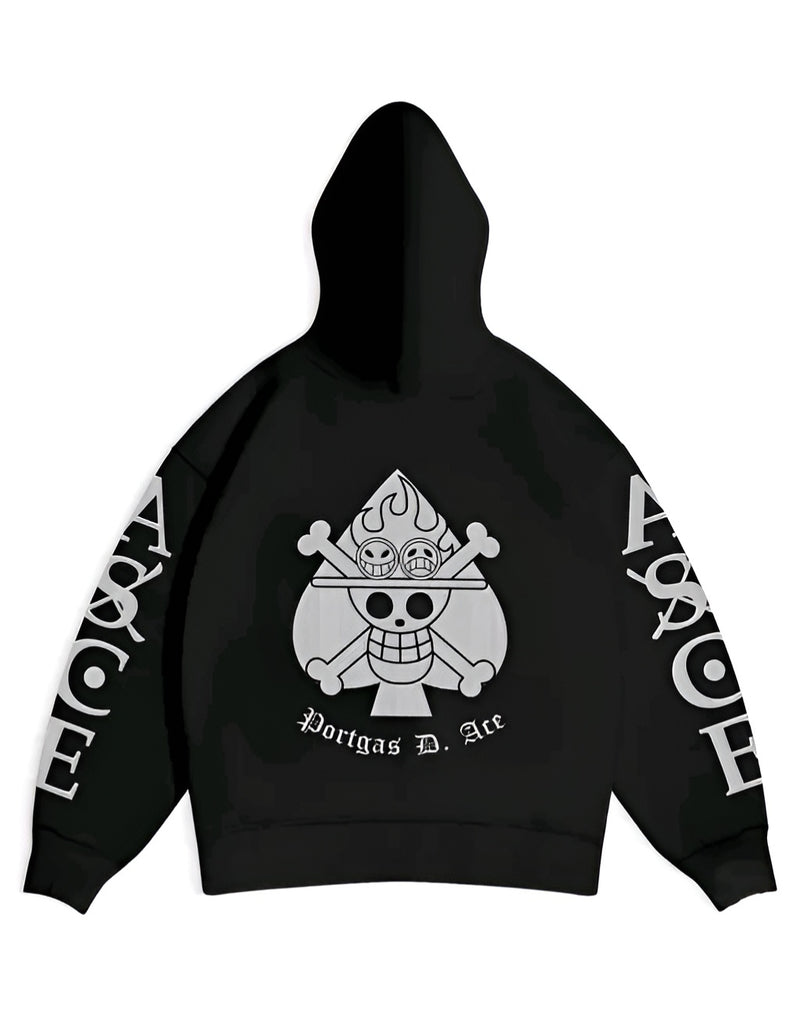 Graphic Fleece Hoodie - Printed Design