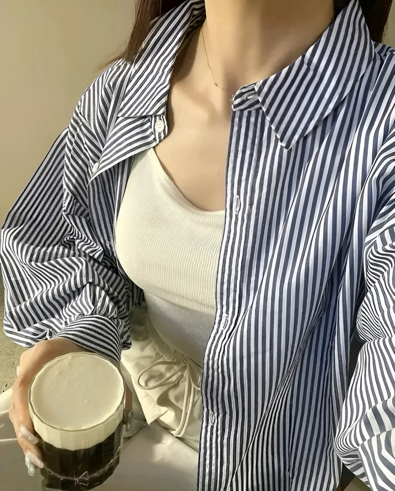 Cotton Striped Shirt - Effortlessly Cool Every Time 🔥