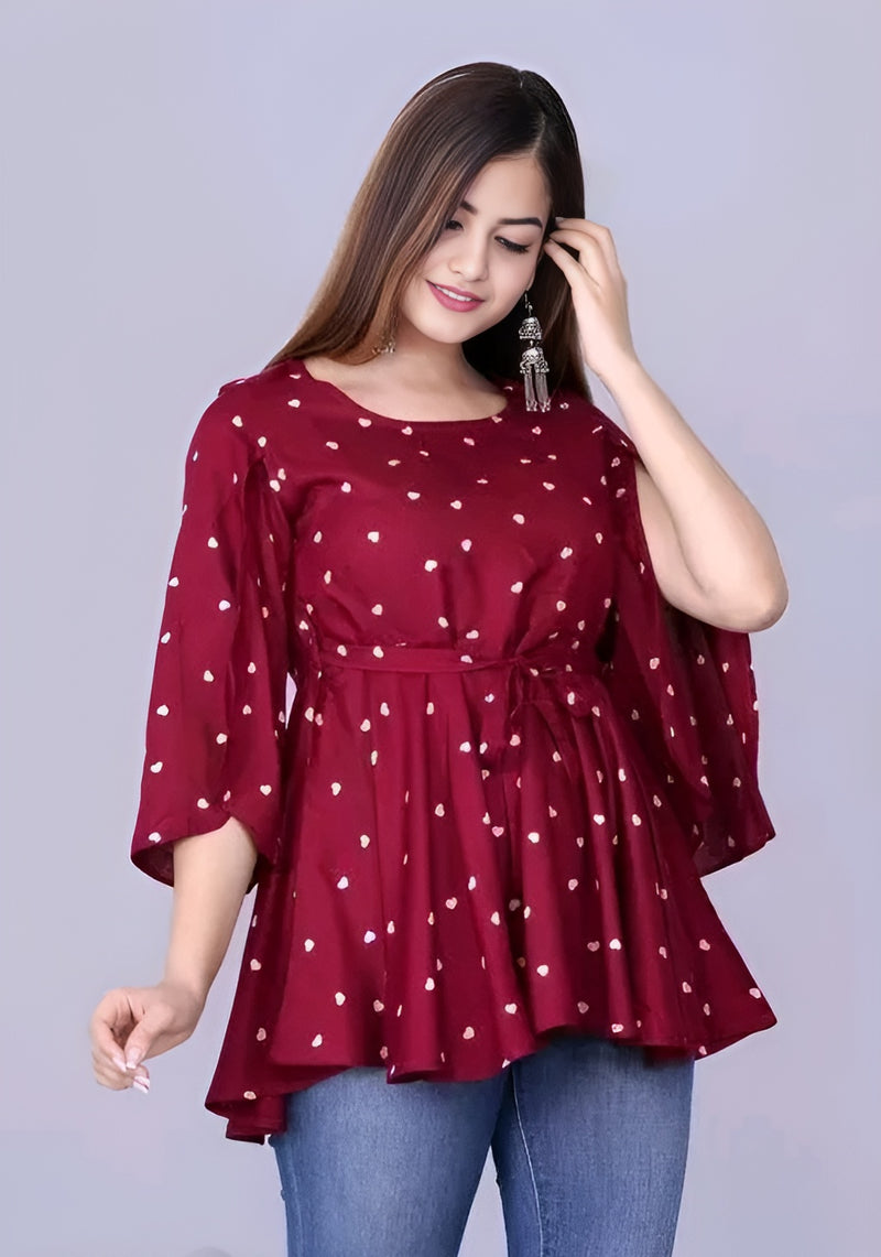 Glamorous Rayon Printed Top - Effortless Chic 💫