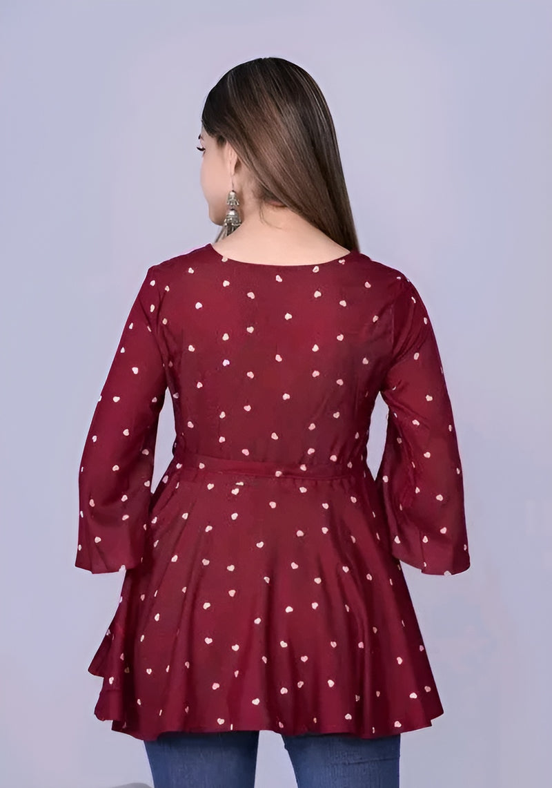 Glamorous Rayon Printed Top - Effortless Chic 💫