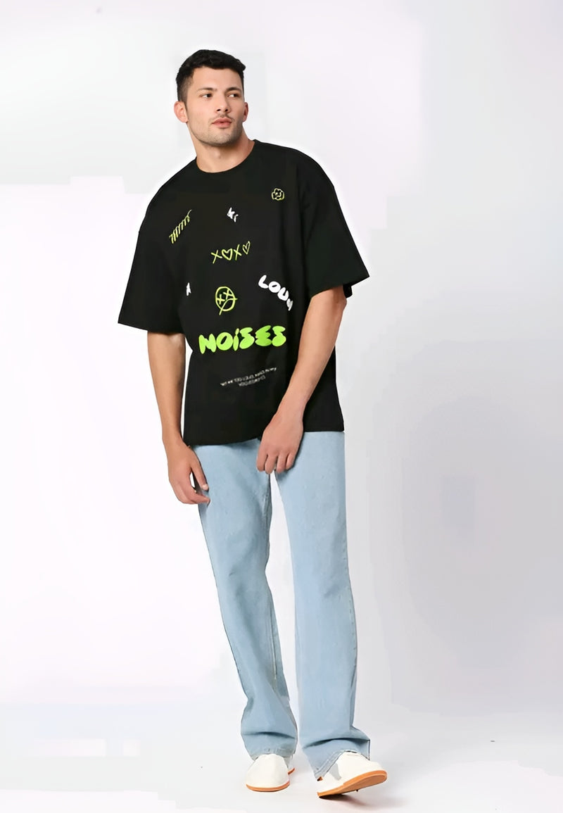 Loud Noises Puff Print Tee - Bold Statement Energy ⚡