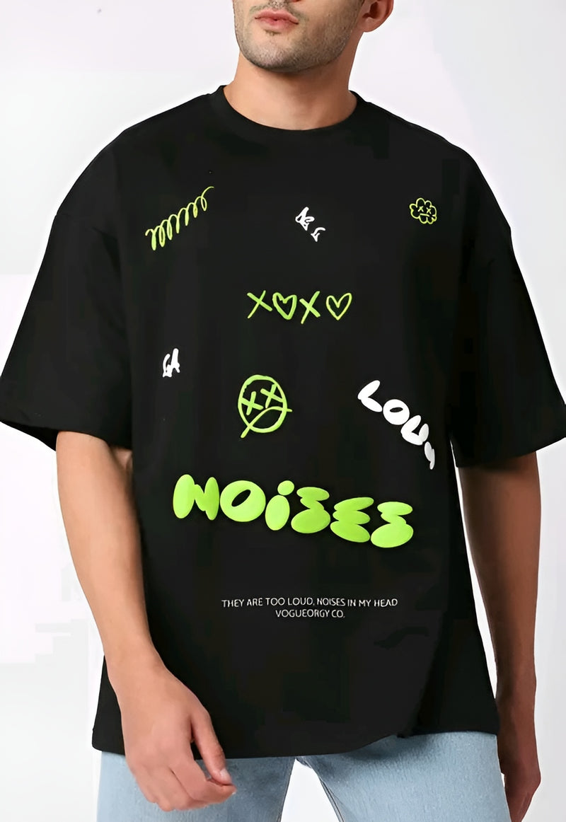 Loud Noises Puff Print Tee - Bold Statement Energy ⚡