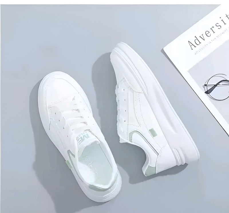 White Casual Sneakers - Clean Girl Energy Daily 👟