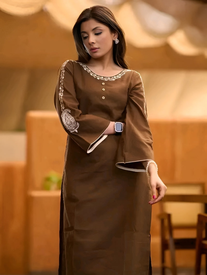 Embroidered Silk Blend Kurta Set - Affordable Elegance ✨