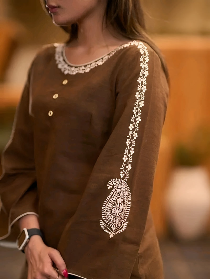 Embroidered Silk Blend Kurta Set - Affordable Elegance ✨