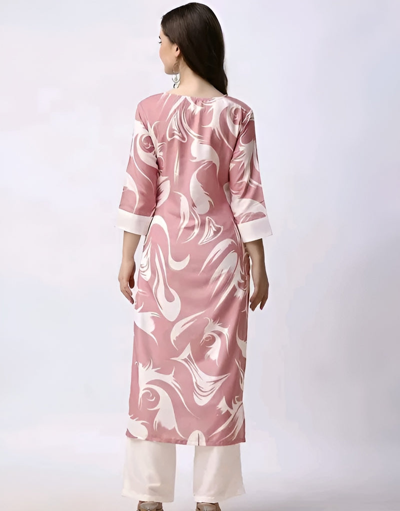 Pink Lace Embroidered Kurta Set - Party Ready Vibes 💕