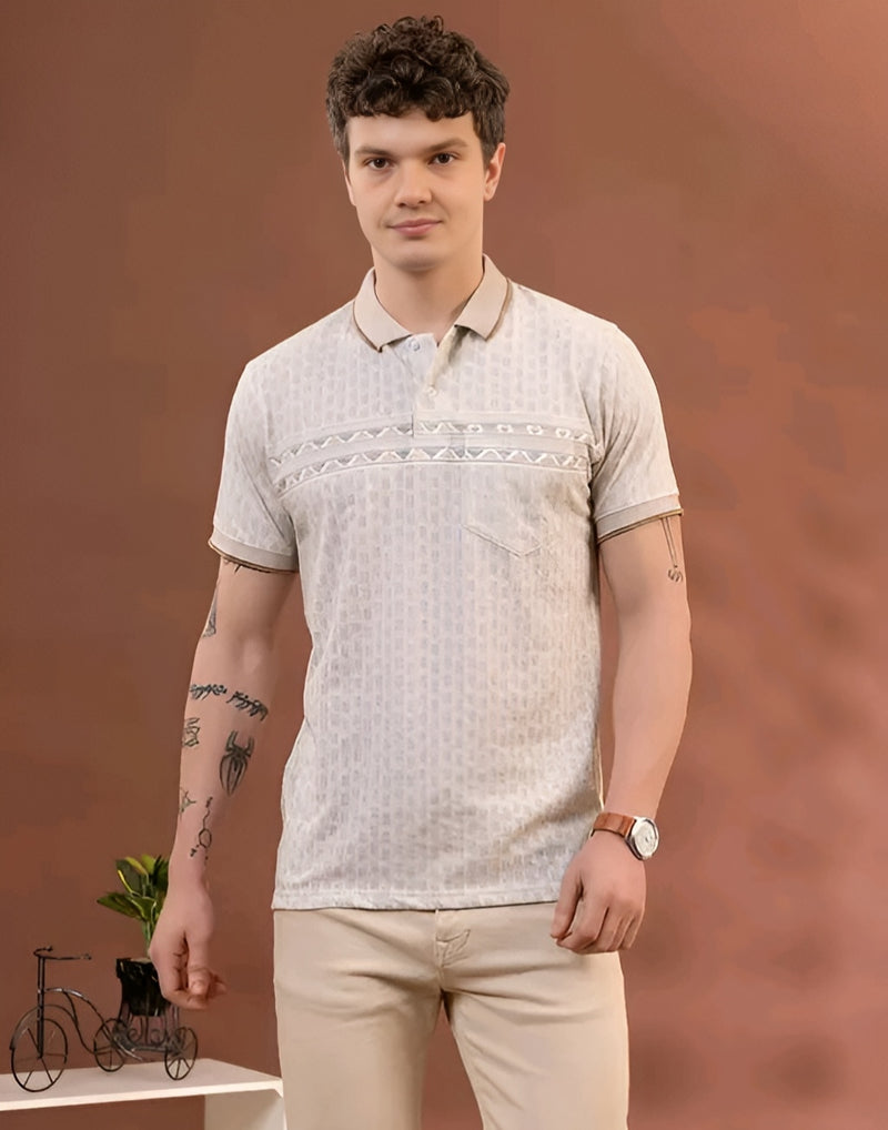 Cotton Printed Polo - Sharp Versatility Daily ⚡