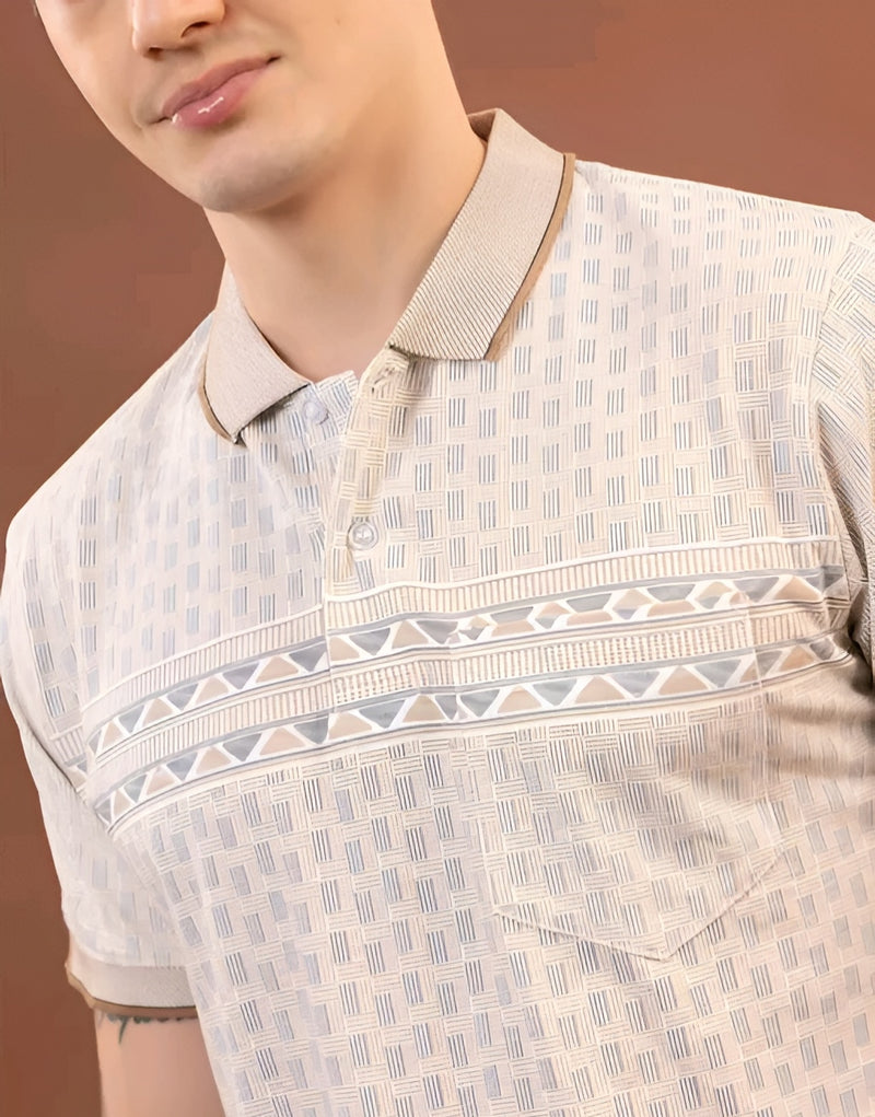 Cotton Printed Polo - Sharp Versatility Daily ⚡