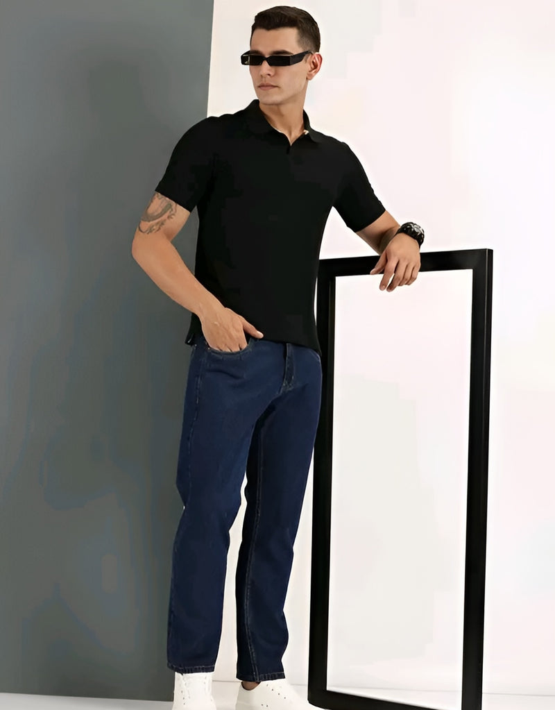 Cotton Textured Polo - Refined Power Casual 👔