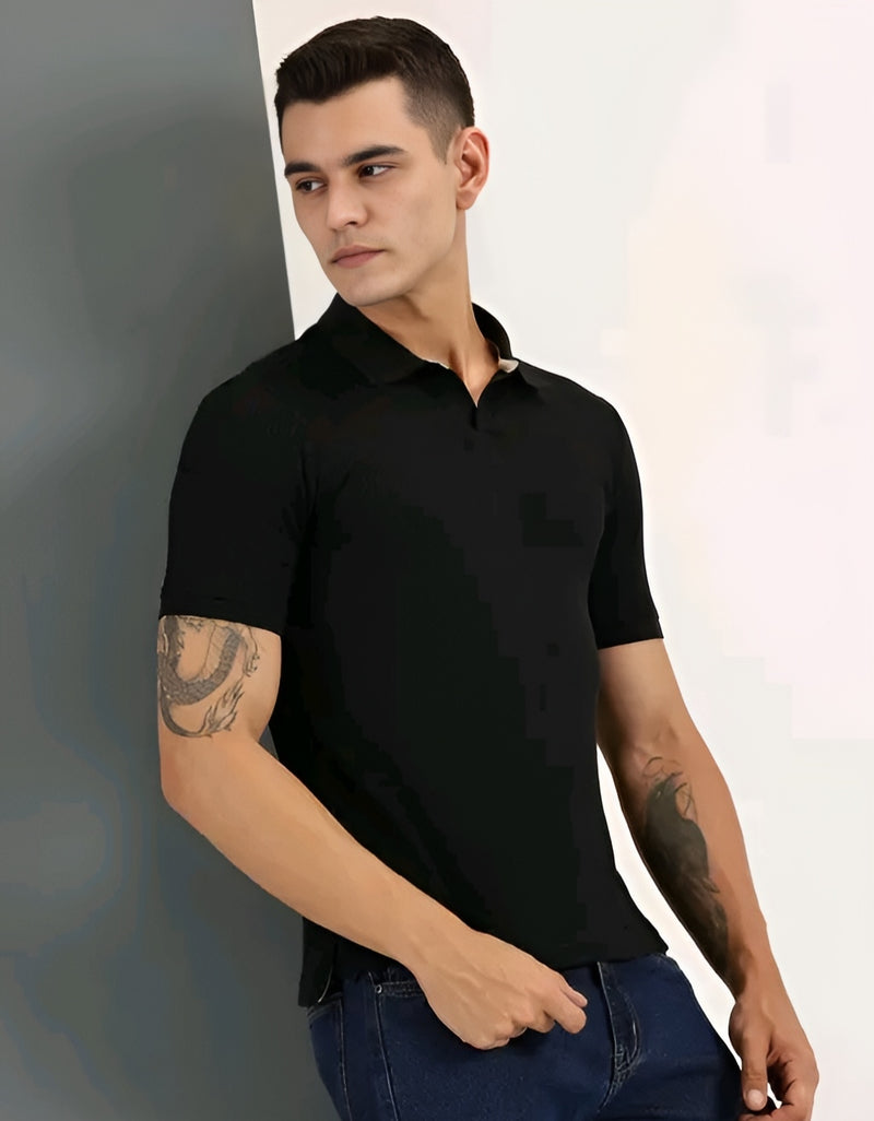 Cotton Textured Polo - Refined Power Casual 👔