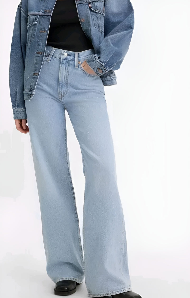 Trendy Wide Leg Jeans - Effortless It-Girl Status 💙