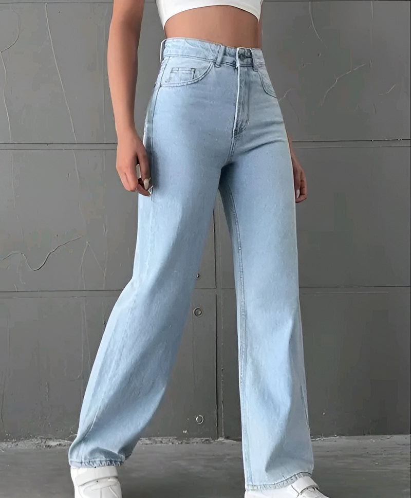 Ice Blue Wide Leg Jeans - Summer Dream Energy ☁️